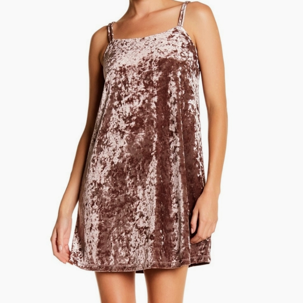 NWT Lush Mauve Velvet Dress XS